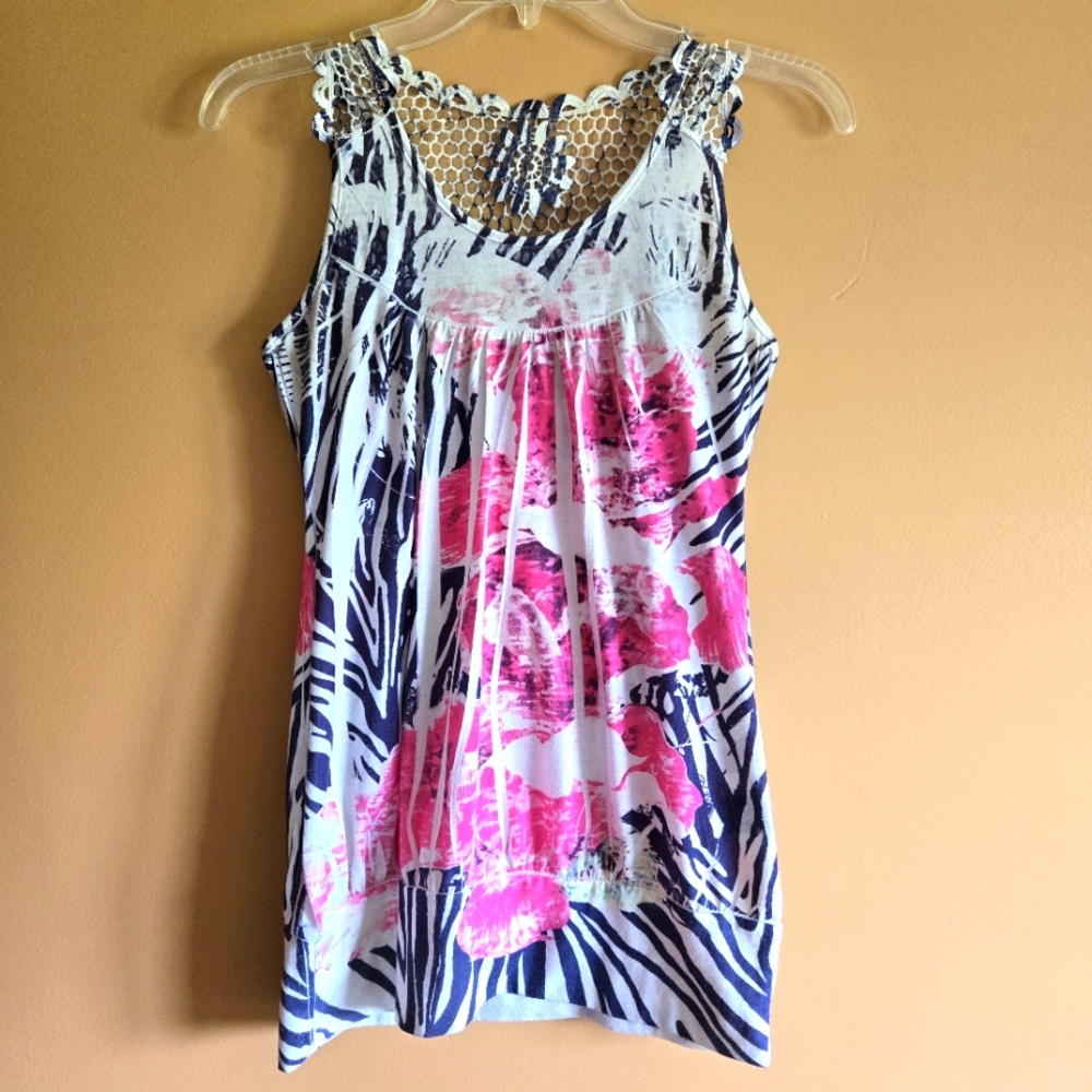 Rue21 Zebra Abstract Sleeveless Top, M